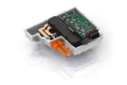 ZF’s proprietary scalable and modular SiC inverter architecture allows customers maximum flexibility from 400V to 800V. ZF’s proprietary scalable and modular SiC inverter architecture allows customers maximum flexibility from 400V to 800V.