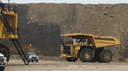 An autonomous mine truck at Komatsu's proving grounds in Arizona. An autonomous mine truck at Komatsu's proving grounds in Arizona.