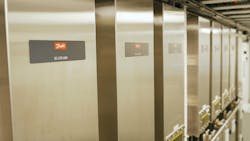 Danfoss Editron electric drivetrain technology helps power Ellen, a fully electric ferry, without producing carbon emissions. Danfoss Editron electric drivetrain technology helps power Ellen, a fully electric ferry, without producing carbon emissions.