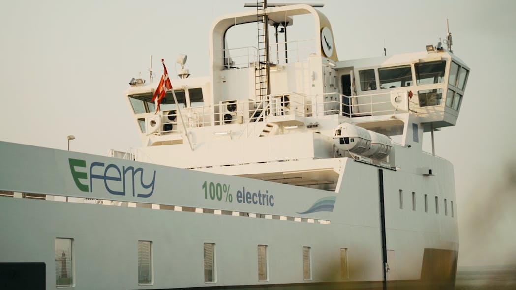 Electrification is growing in various industries, including marine. The pictured Ellen is a fully electric ferry powered in part by a Danfoss Editron electric drivetrain.