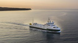 Ellen, an electric-powered ferry, recently achieved a world record for traveling 92 km on a single battery charge. Ellen, an electric-powered ferry, recently achieved a world record for traveling 92 km on a single battery charge.
