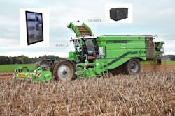 Up to 16 cameras and two displays from Liebherr provide detailed images in the driver's cab of the AVR potato harvester. Up to 16 cameras and two displays from Liebherr provide detailed images in the driver's cab of the AVR potato harvester.