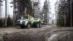 Volvo Construction Equipment has begun testing a fuel cell powered articulated hauler which currently provides about 4 hours of operation before refueling is required.