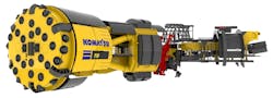 Komatsu&apos;s new electric-powered Mining Tunnel Boring Machine will help to reduce emissions and the need for multiple vehicles in underground mining applications.