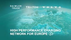 Volvo Group, Daimler Trucks and TRATON GROUP plan to install at least 1,700 charging stations for commercial vehicles across Europe.