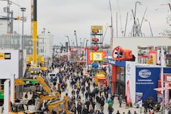 A view of the outdoor portion of bauma 2019. A view of the outdoor portion of bauma 2019.