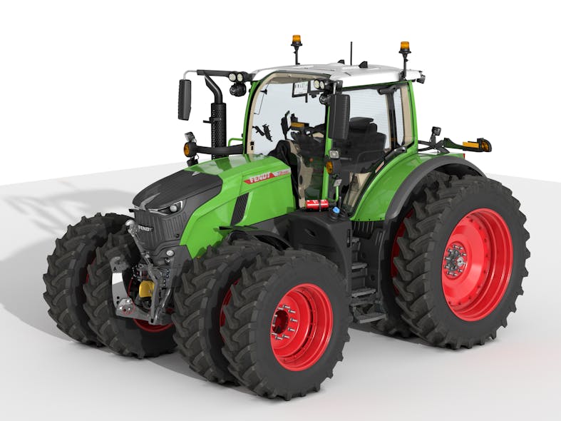 With the Fendt iD concept, hydraulic pumps are configured to output their maximum volume at 1,700 engine rpm instead of the typical 2,100 rpm which aids the tractor&apos;s fuel efficiency.