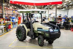 Monarch Tractor's MK-V Series tractor and accompanying battery packs will be built at Foxconn's facility in Ohio starting in Q1 2023. Monarch Tractor's MK-V Series tractor and accompanying battery packs will be built at Foxconn's facility in Ohio starting in Q1 2023.