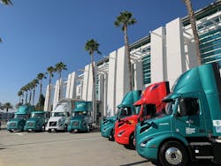 Upon completion of the Volvo LIGHTS project, a roundup event was held during which several VNR Electric trucks used throughout the project were displayed. Upon completion of the Volvo LIGHTS project, a roundup event was held during which several VNR Electric trucks used throughout the project were displayed.