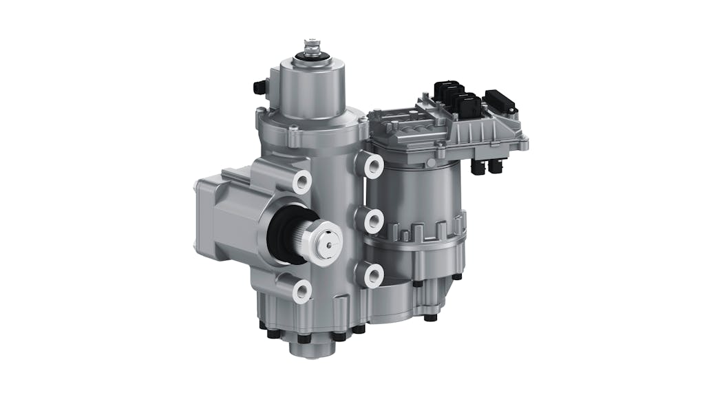 By replacing the hydraulic pump with an integrated e-motor, ZF&apos;s Electric Power Steering system is independent of the vehicle&apos;s drivetrain and removes the need for hydraulic fluid.