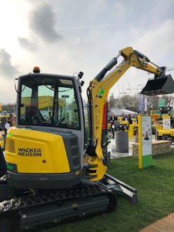 At bauma 2019, battery-electric construction equipment could be seen at many OEMs' booths, demonstrating the continued growth of these machines. At bauma 2019, battery-electric construction equipment could be seen at many OEMs' booths, demonstrating the continued growth of these machines.