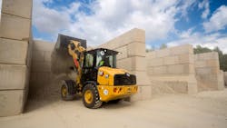 The 906 Compact Wheel Loader is one of four battery-electric prototype machines Caterpillar is introducing to the market. The 906 Compact Wheel Loader is one of four battery-electric prototype machines Caterpillar is introducing to the market.