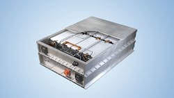 Webasto's standard battery system provides a power capacity of 35 kW and can be paired with additional packs for increased power requirements. Webasto's standard battery system provides a power capacity of 35 kW and can be paired with additional packs for increased power requirements.