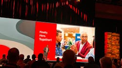 Eric Alstrom spoke at the 2022 Danfoss Distributor Meeting about the strength of the company and its offerings since the merger with Eaton's hydraulics business. Eric Alstrom spoke at the 2022 Danfoss Distributor Meeting about the strength of the company and its offerings since the merger with Eaton's hydraulics business.