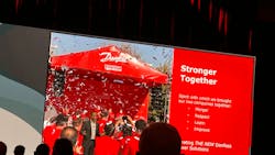 Eric Alstr&ouml;m, President of Danfoss Power Solutions, discusses the many benefits which have come from the merger with Eaton&apos;s hydraulics business at the 2022 Danfoss Distributor Meeting.