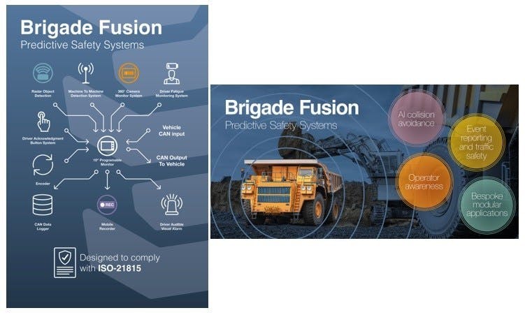 Brigade Fusion brings together various safety technologies to enable collision prediction for heavy machinery.
