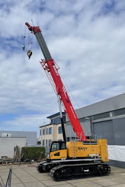 Danfoss electronic and hydraulic components are helping power SANY&apos;s new fully electric crawler crane.