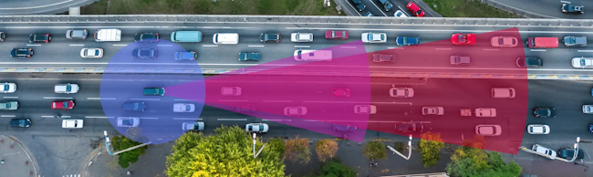 A visualization of the range capabilities possible with Ouster's digital lidar technology.