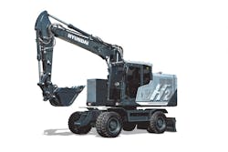 Hyundai's 14T hydrogen excavator. Hyundai's 14T hydrogen excavator.