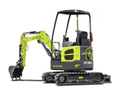 The 1.7T electric excavator from Hyundai Doosan Infracore. The 1.7T electric excavator from Hyundai Doosan Infracore.