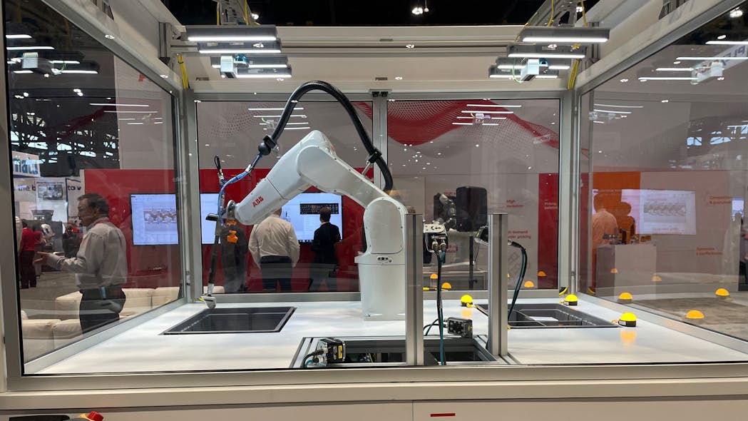 Use of a proprietary technique in the end of arm tool allows quick movements as soon as something is picked up by ABB&apos;s new robotic item picker.