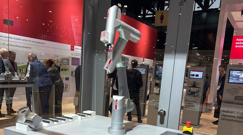 Beckhoff previewed its ATRO robotic arm which has a modular design to allow custom configurations.