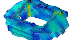 Using Von Mises Stress simulation to determine brake caliper stress. Using Von Mises Stress simulation to determine brake caliper stress.