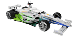 A rendering of the Dallara AV-21 racecar used for the Indy Autonomous Challenge.