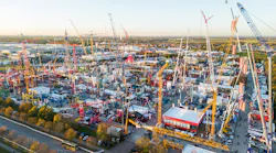 An overview of the outdoor exhibit area at bauma 2022.