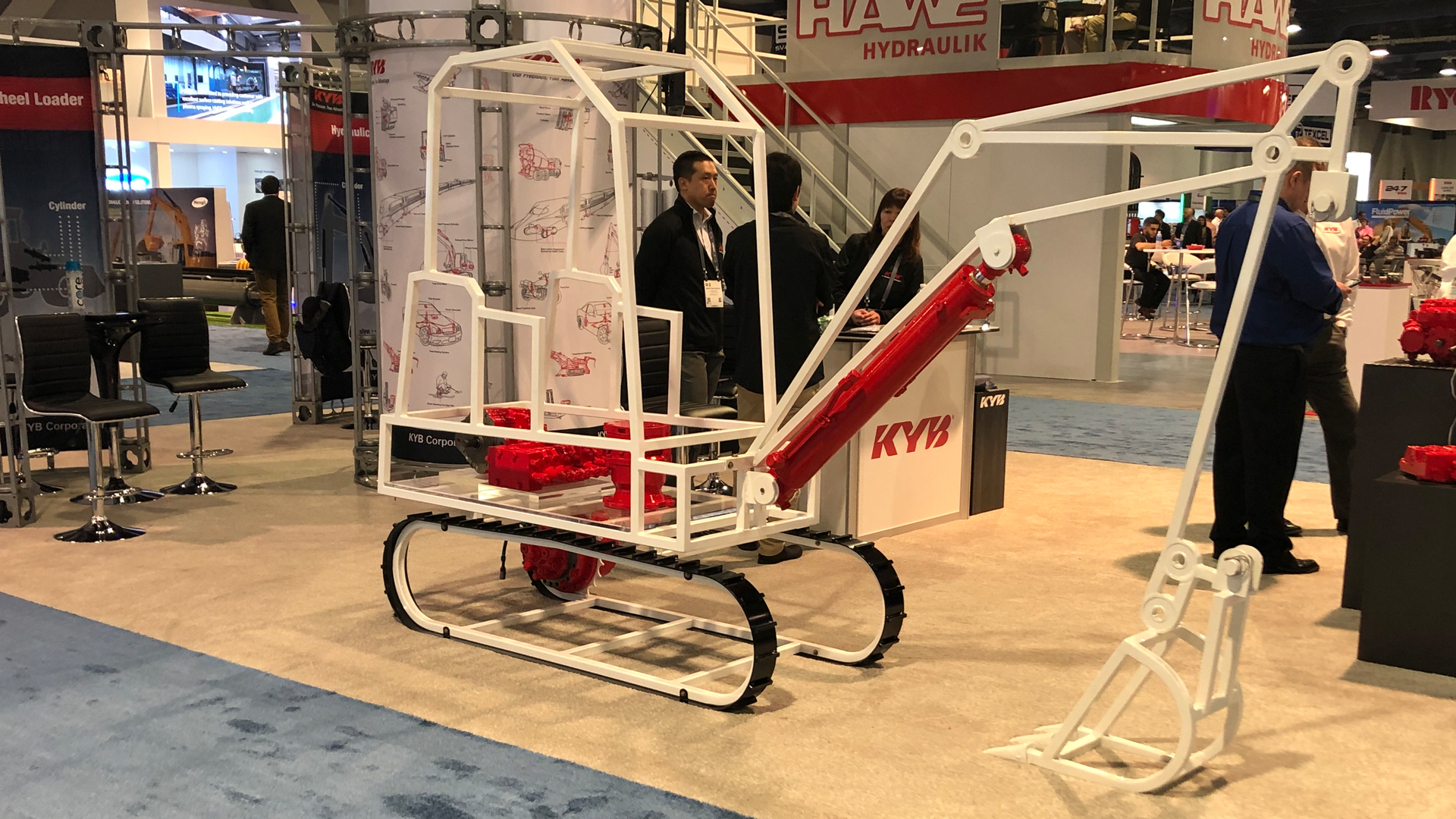 A hydraulics display at IFPE 2020.