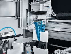 Festo has developed several pneumatic and electric components which can provide precise part movement for batteries and other sensitive electronics. Festo has developed several pneumatic and electric components which can provide precise part movement for batteries and other sensitive electronics.