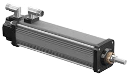 The Exlar GSX-Series roller screw actuator combines both the mechanics of the screw and a servo motor in one unit. The traditional roller screw design is converted into an inverted design. The roller screw nut runs in a ground hollow shaft that is used as the rotor of the servo motor with shaped neodymium iron boron magnets bonded on.