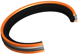 The Hallite 730 double-acting piston seal features a four part assembly. The Hallite 730 double-acting piston seal features a four part assembly.