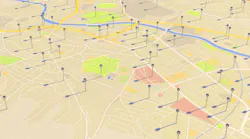 Map with pins