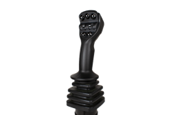 The Merritt Evolve joystick features a vertical design to enable flexibility for left- or right-hand mount installations.