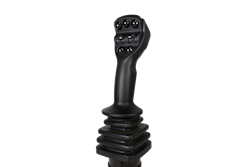 The Merritt Evolve joystick features a vertical design to enable flexibility for left- or right-hand mount installations. The Merritt Evolve joystick features a vertical design to enable flexibility for left- or right-hand mount installations.