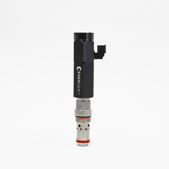 The ENERGEN cartridge valve converts hydraulic flow to electric energy.