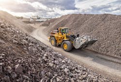 Improvements to the hydraulic system on the updated L350H wheel loader help to reduce cycle times for productivity gains.