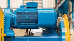 Electric motor on machine. Electric motor on machine.