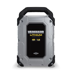 The Vanguard swappable battery pack is one of many options available from the company, and allows users to easily swap it out for another fully charged battery as needed. The Vanguard swappable battery pack is one of many options available from the company, and allows users to easily swap it out for another fully charged battery as needed.