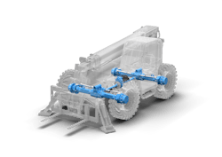 Dana's new hydrostatic driveline for telehandlers features a modular design that enables its use in hydrogen or battery-electric powered vehicles. Dana's new hydrostatic driveline for telehandlers features a modular design that enables its use in hydrogen or battery-electric powered vehicles.