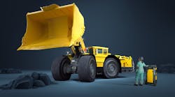 Epiroc&apos;s Scooptram ST18 SG loader is powered by a high-capacity battery which provides longer run times between charges.