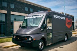 The W56 step van is a zero-emissions delivery work truck in the Class 5/6 category.