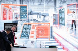 The digital transformation taking place in manufacturing was a key theme at Hannover Messe 2023, demonstrated in this picture by Rittal International. The digital transformation taking place in manufacturing was a key theme at Hannover Messe 2023, demonstrated in this picture by Rittal International.