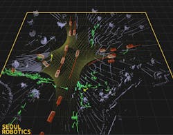 Seoul Robotics' SENSR 3D perception platform enables the distance and location of an object to be detected, as well as its size, speed and trajectory. Seoul Robotics' SENSR 3D perception platform enables the distance and location of an object to be detected, as well as its size, speed and trajectory.
