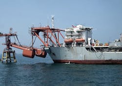 An example of a tower yoke mooring system which utilizes explosion-proof hydraulics.