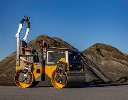 The DD25 Electric asphalt compactor, introduced at CONEXPO 2023, is the latest machine to join Volvo CE's lineup of electric-powered equipment. The DD25 Electric asphalt compactor, introduced at CONEXPO 2023, is the latest machine to join Volvo CE's lineup of electric-powered equipment.