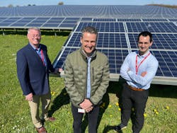 Danfoss has signed a deal for the supply of solar energy to power all of its manufacturing and other locations in North America starting in 2025. Pictured from left to right: Rodney Mumm, head of Danfoss Global Services in North America; Soren Revsbech Dam, Head of ESG, Global Services Real Estate; and Leart Berisa, Category Manager, Global Services.
