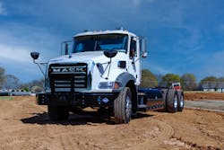 The new CNG powered Mack Granite offers the chance to use natural gas as a fuel option while maintaining the power necessary for refuse and other heavy-duty applications.