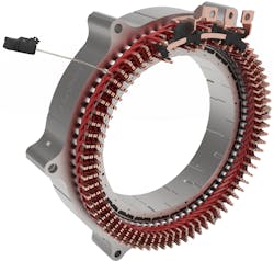 BorgWarner's HVH eMotor features a shorter design due to the use of an optimized conductor-winding structure. BorgWarner's HVH eMotor features a shorter design due to the use of an optimized conductor-winding structure.